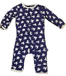 Kickee Pants Boy Coverall w/snaps Kite Flying Birds