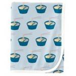 Kickee Pants Swaddle Blanket Illusion Blue Ramen