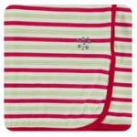 Kickee Pants Swaddle Blanket 2020 Candy Cane Stripe