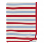 Kickee Pants Swaddle Blanket Anniversary Balloon Stripe