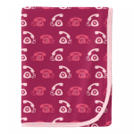 Kickee Pants Swaddle Blanket Berry Telephone