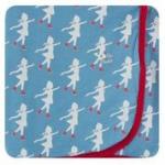 Kickee Pants Swaddle Blanket Blue Moon Ice Skater