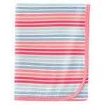 Kickee Pants Swaddle Blanket Cotton Candy Stripe