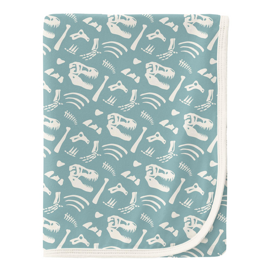 Kickee Pants Swaddle Blanket Jade Bones