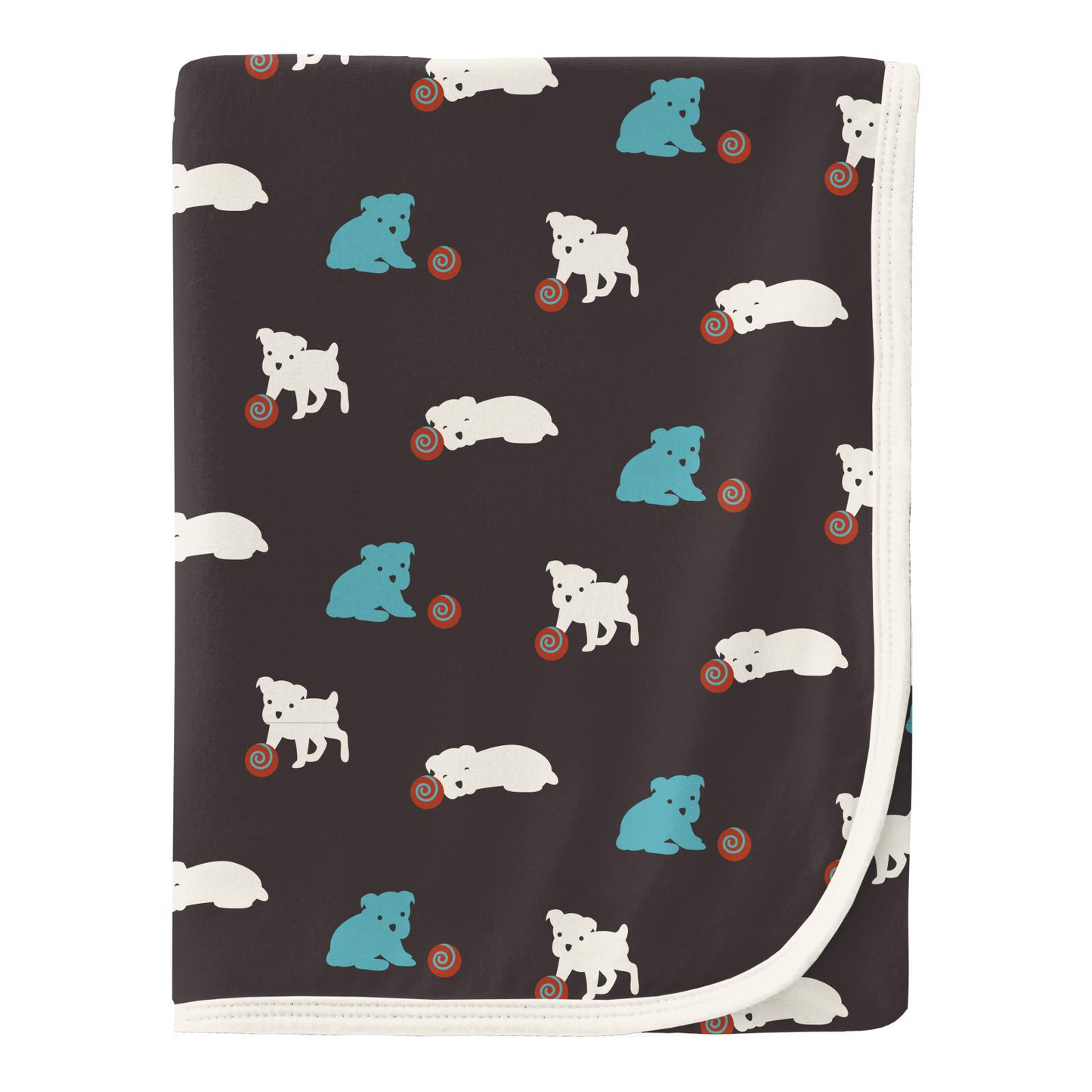 Kickee Pants Swaddle Blanket Midnight Puppy