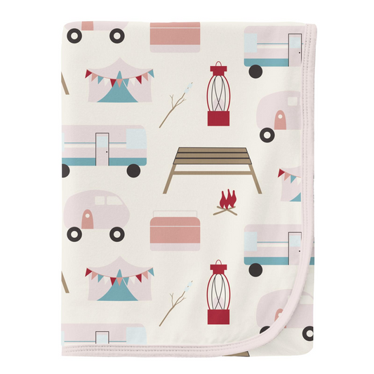 Kickee Pants Swaddle Blanket Natural Camping