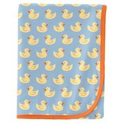 Kickee Pants Swaddle Blanket Pond Rubber Ducks