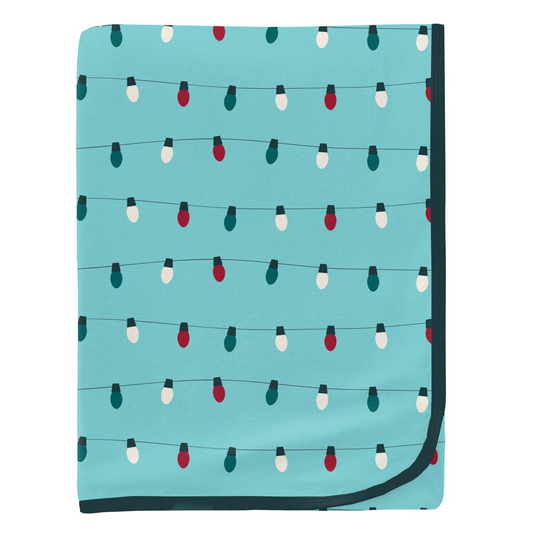 Kickee Pants Swaddle Blanket Iceberg Holiday Light
