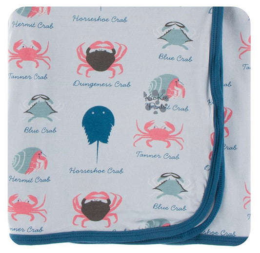 Kickee Pants Swaddle Blanket Dew Crab Types