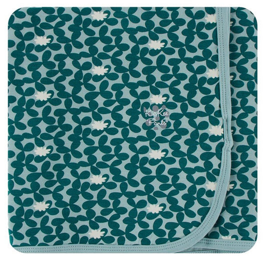 Kickee Pants Swaddle Blanket Jade Running Buffalo Clover