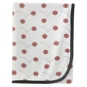Kickee Pants Swaddle Blanket Natural Basketball
