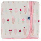 Kickee Pants Swaddle Blanket Natural Ice cream Shop