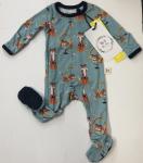 Kozi & Co Boy Footie w/Snaps Circus Tiger Act