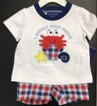 Matt's Scooter 2pc Short Set w/ Applique Crab Shirt
