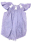 Mom & Me Romper Lavender Dot w/ Smocked Yoke Rabbit