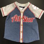 Mudpie Boy Baseball Jersey Shirt Allstar Gray & Navy