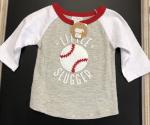 Mudpie Boy 3/4 Sleeve Shirt w/ Baseball Applique