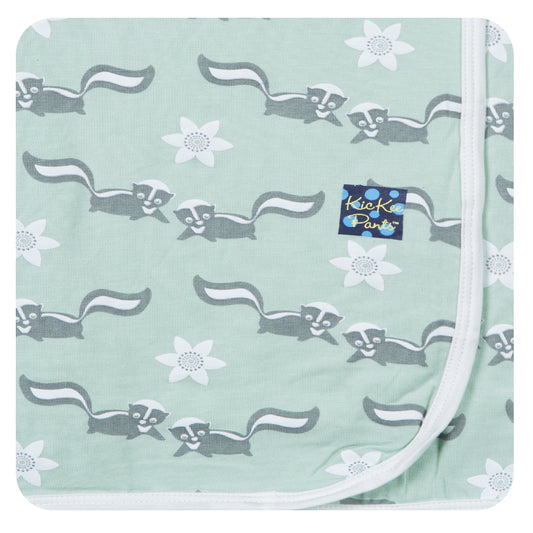 Kickee Pants Swaddle Blanket Aloe Skunk