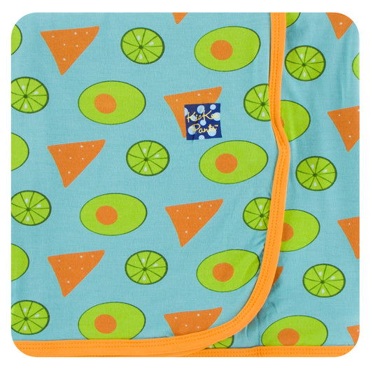 Kickee Pants Swaddle Blanket Avocado Chips