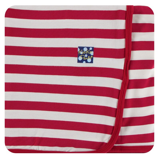 Kickee Pants Swaddle Blanket Candy Cane Stripe 2019