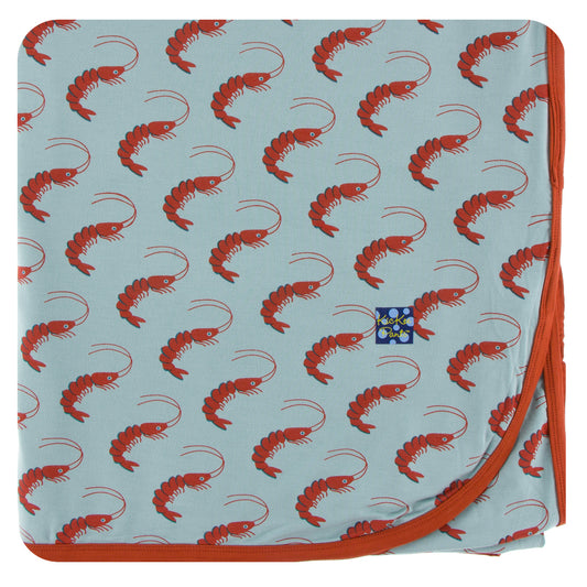 Kickee Pants Swaddle Blanket Jade Shrimp
