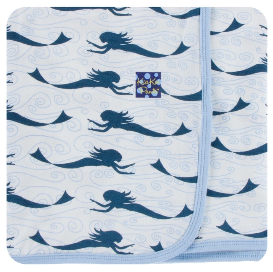 Kickee Pants Swaddle Blanket Natural Mermaid