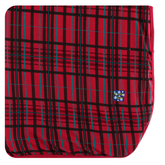 Kickee Pants Swaddle Blanket Christmas Plaid