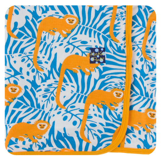 Kickee Pants Swaddle Blanket Tamarin Monkey